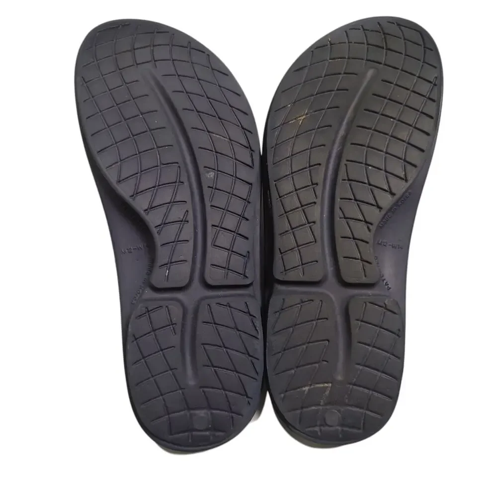 OOFOS M12-W14 OOahh Impact Absorption Recovery Comfort Slide Sandals Navy